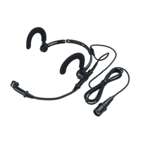 MOISTURE-RESISTANT HEADWORN NOISE-CANCELLING CONDENSER MICROPHONE W/ 55" CABLE W/ LOCKING 4-PIN